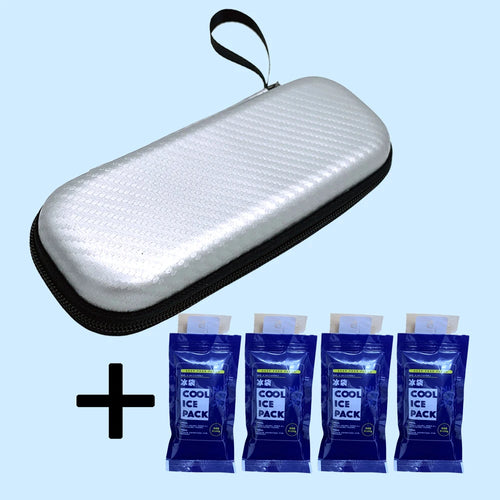 Portable Insulin Cooling Bag with 4 Ice Pack Diabetic Pocket Pill