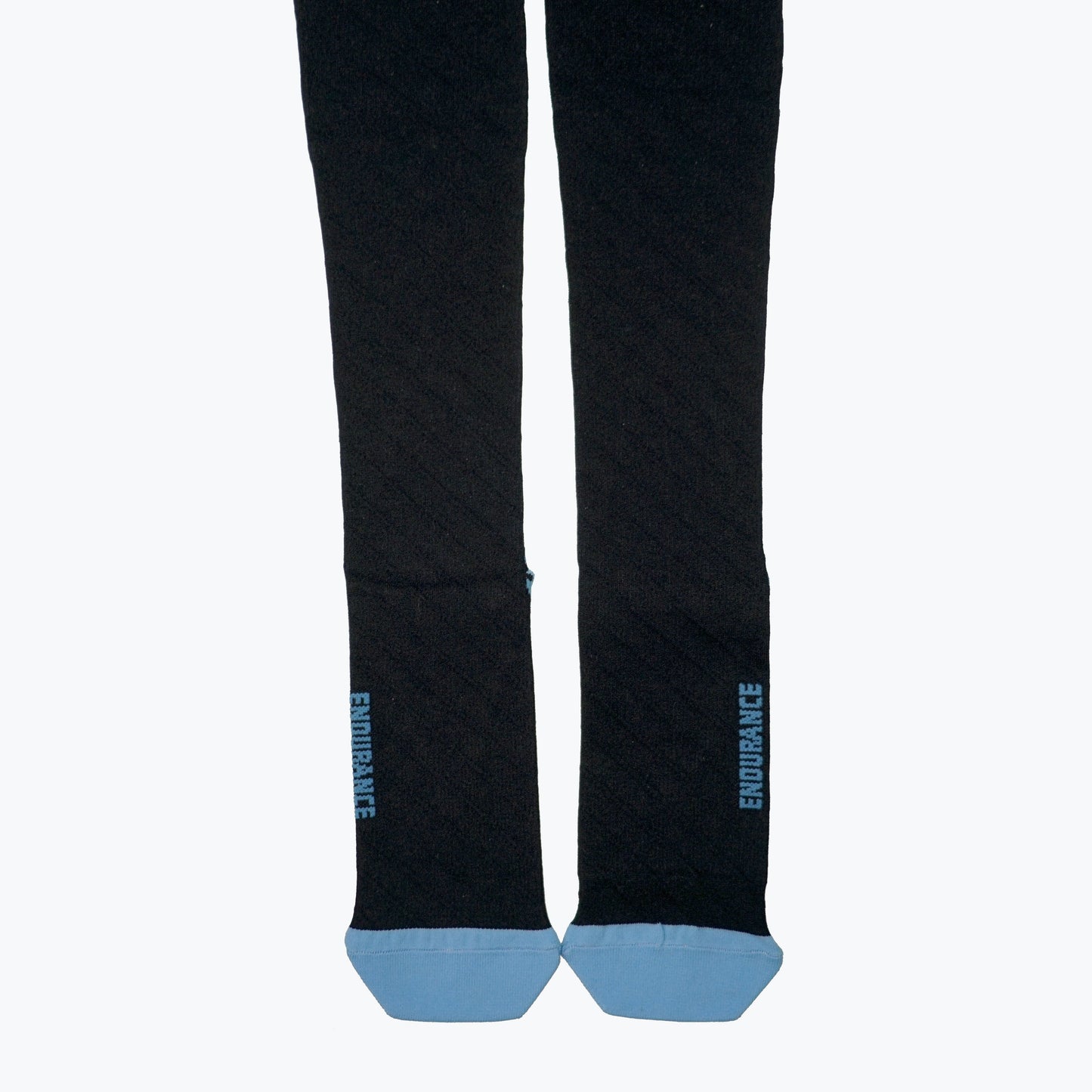 Endurance Compression Socks for Running and Hiking - Black with Blue